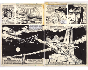 Tarzan 29 Pg. 2 & 3 Original Art. Sal Buscema Pencils, P. Craig Russell Inks (1979)