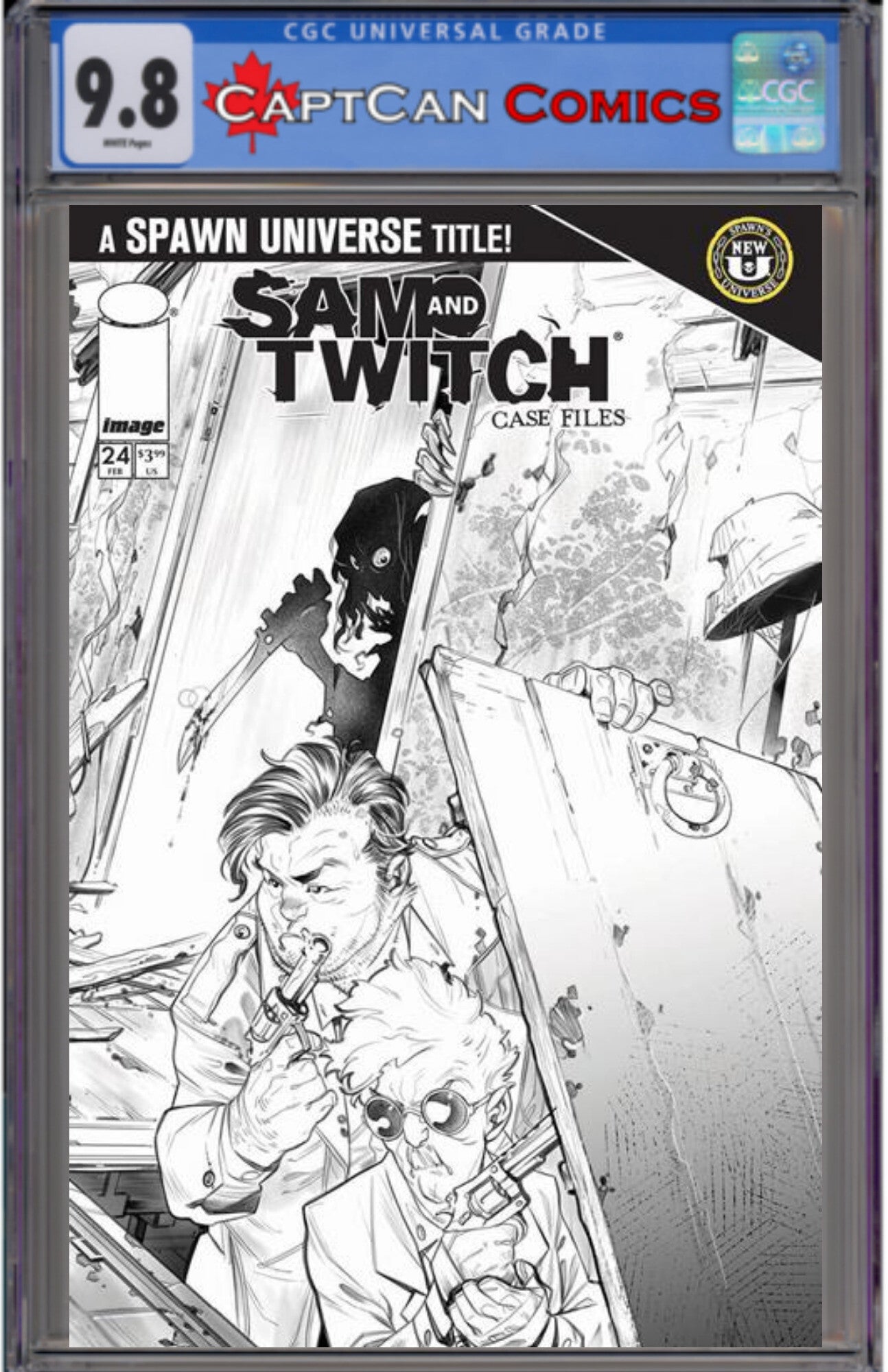 SPAWN SAM AND TWITCH CASE FILES #24 CVR B IG GUARA B&W VAR