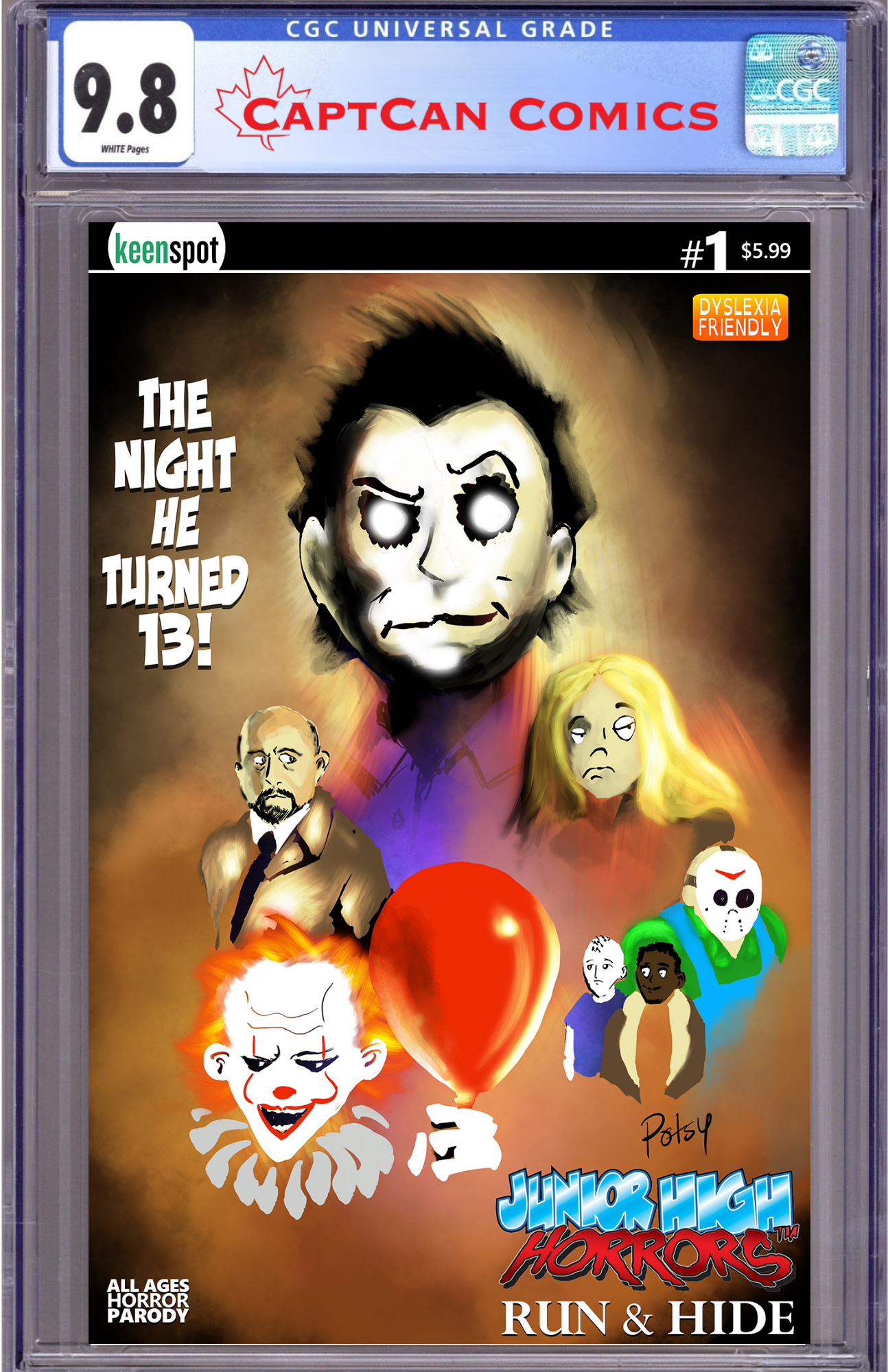 JUNIOR HIGH HORRORS RUN & HIDE #1 (ONE SHOT) CVR B ROB POTCHAK THE NIGHT HE TURNED 13 VAR