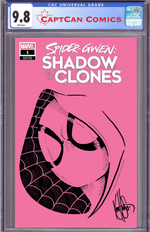 DF SPIDERGWEN SHADOWCLONES #1 PINK BLANK VARIANT WITH A SPIDERGWEN SKETCH BY KEN HAESER ALLOCATIONS MAY OCCUR. thumbnail