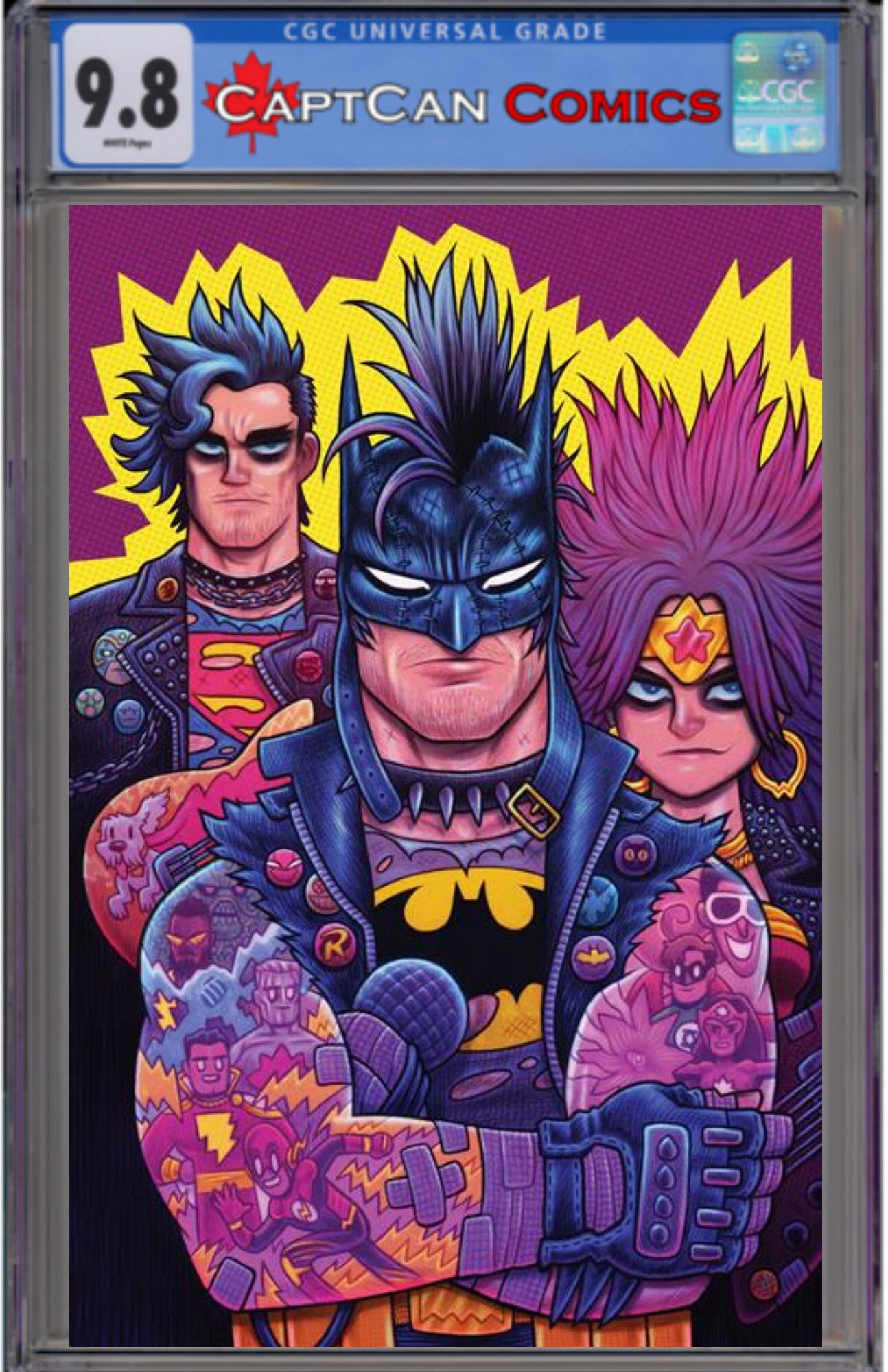 JUSTICE LEAGUE UNLIMITED #15 CVR G DAN HIPP PUNK ROCK CARD STOCK VAR (DC K.O.)