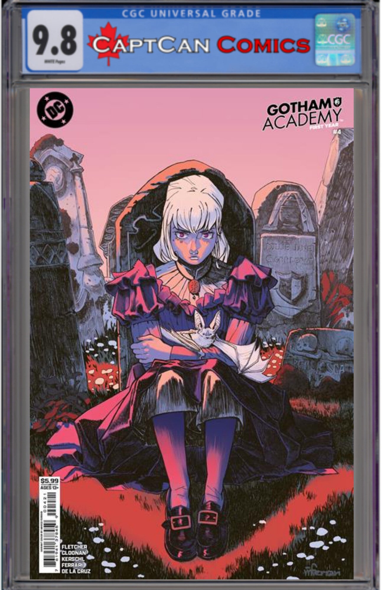 GOTHAM ACADEMY FIRST YEAR #4 (OF 6) CVR B MARCO FERRARI CARD STOCK VAR
