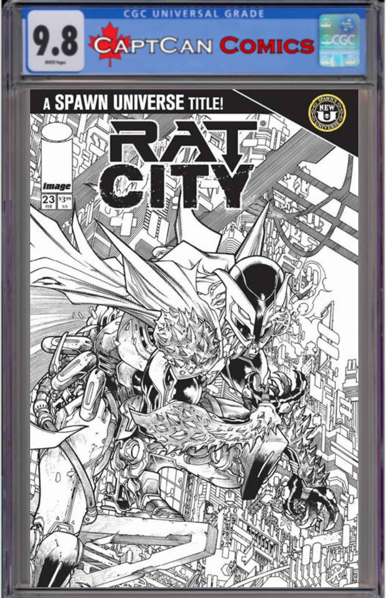 SPAWN RAT CITY #23 CVR B HARVEY TOLIBAO B&W VAR