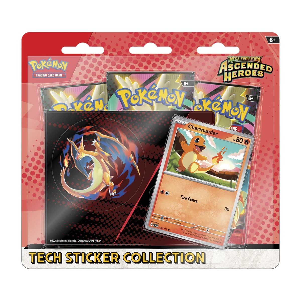 Pokemon Ascended Heroes Sticker Collection Charmander, Sealed (2026)
