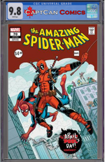 AMAZING SPIDER-MAN #70 BRENT SCHOONOVER APRIL POOLS DAY VAR thumbnail