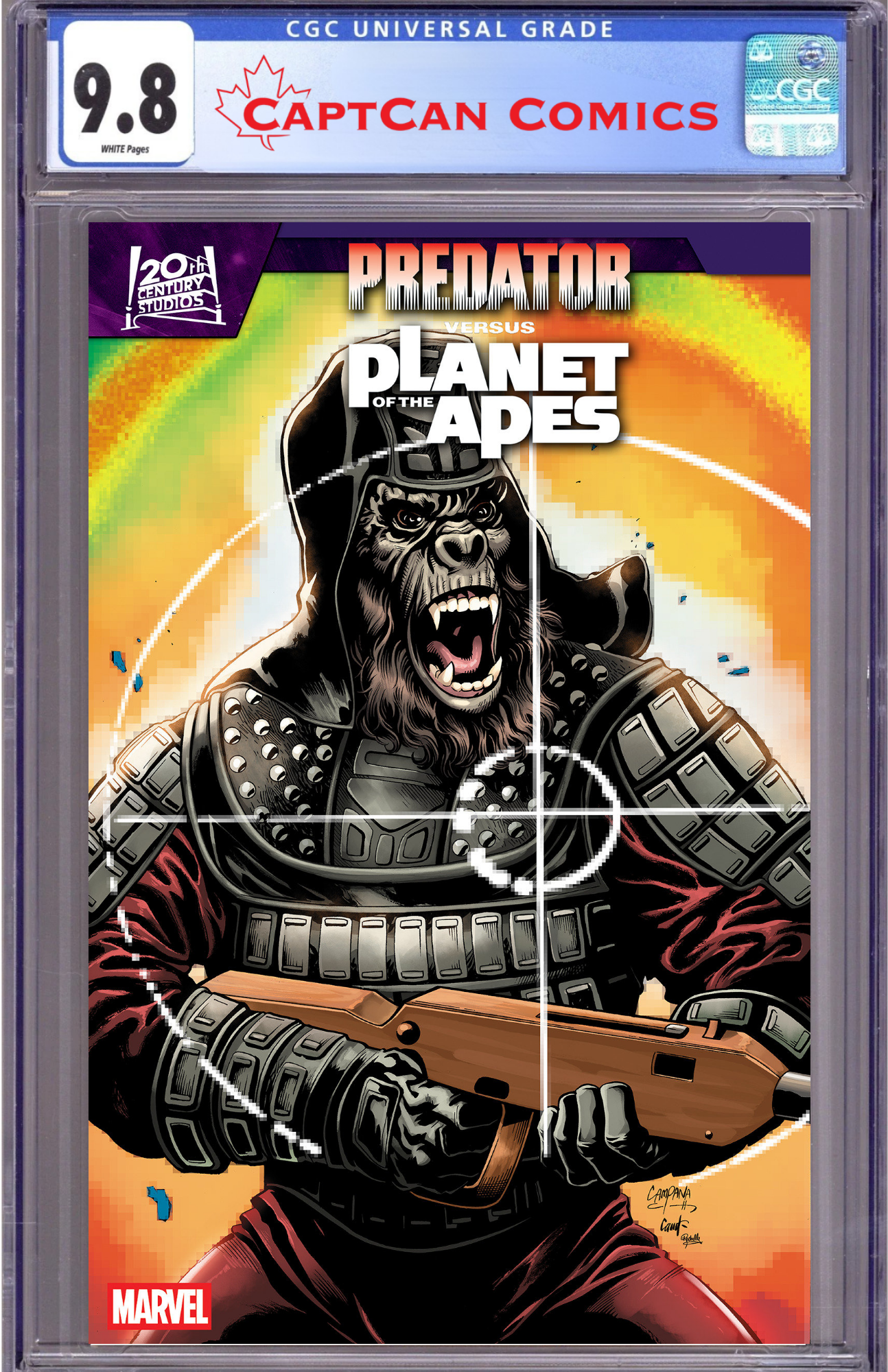 PREDATOR VS. THE PLANET OF THE APES #2 CHRIS CAMPANA MOVIE POSTER HOMAGE VARIANT