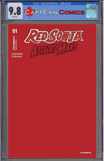 RED SONJA ATTACKS MARS #1 CVR K FOC RED BLANK AUTHENTIX thumbnail
