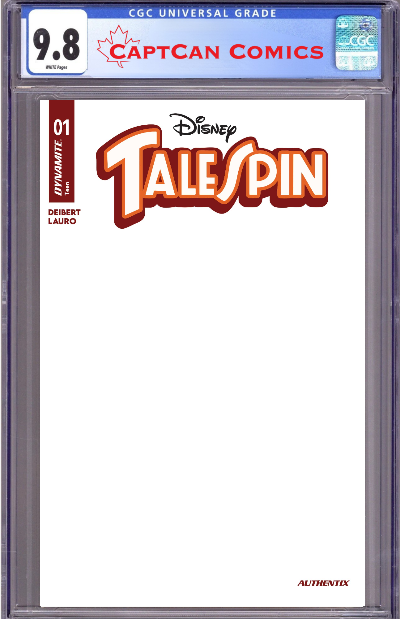 TALESPIN #1 CVR G BLANK AUTHENTIX VAR