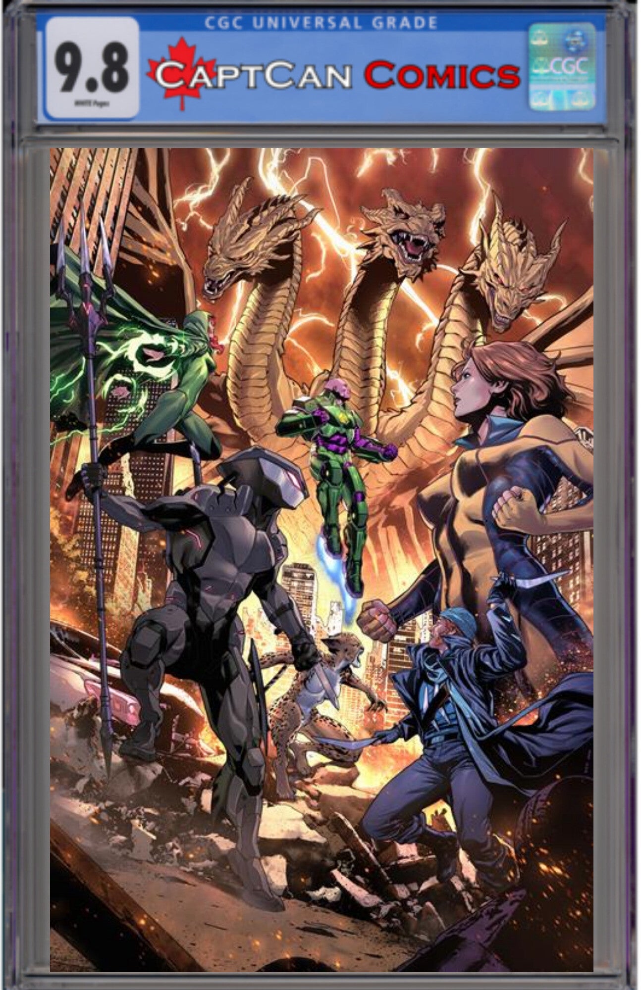 JUSTICE LEAGUE VS GODZILLA VS KONG 2 #5 (OF 7) CVR C LUCAS MEYER CARD STOCK VAR