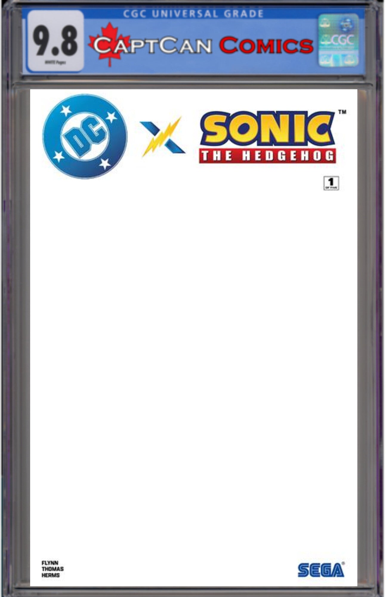 DC X SONIC THE HEDGEHOG #1 (OF 5) CVR C BLANK CARD STOCK VAR