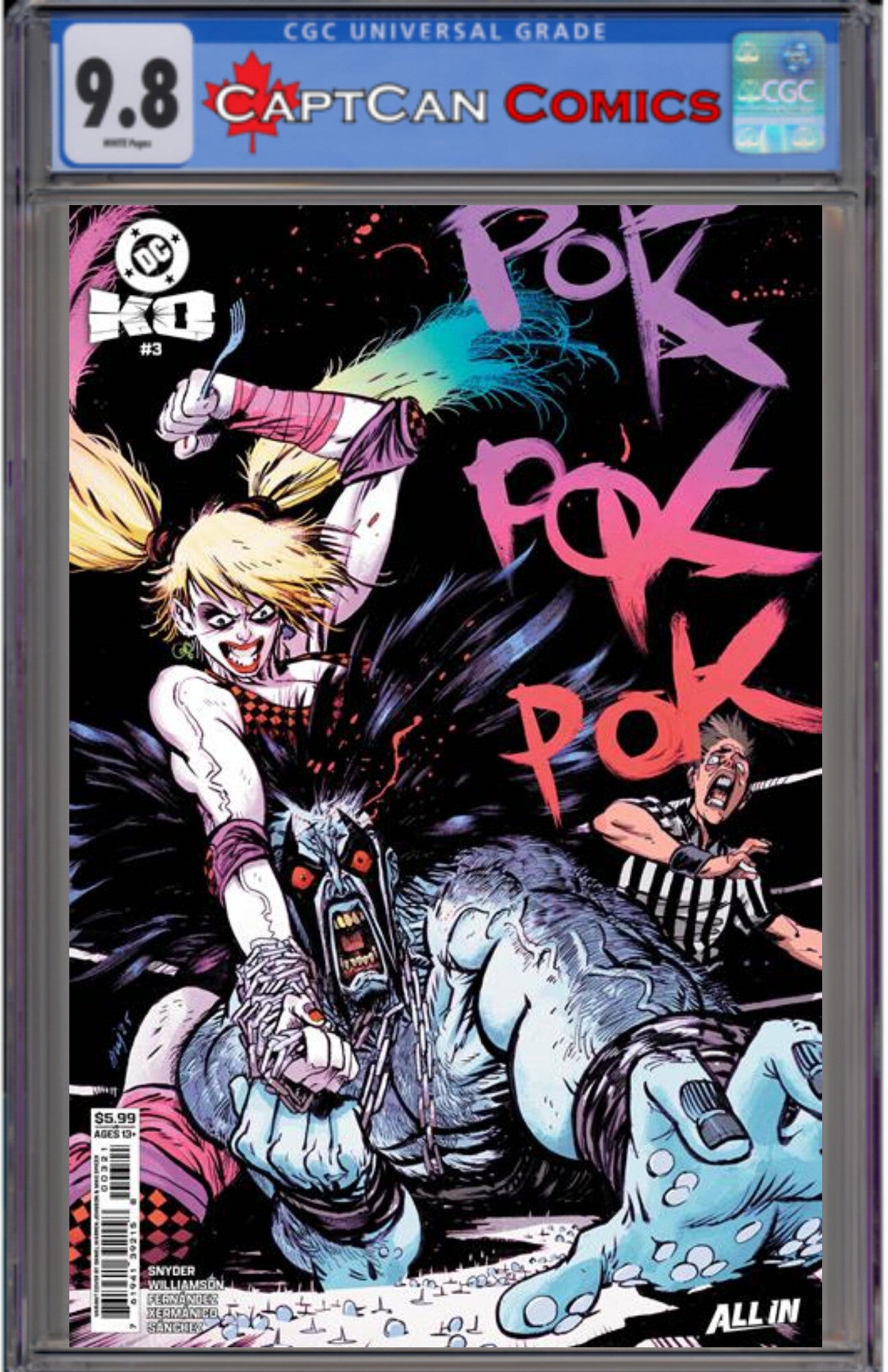 DC K.O. #3 (OF 5) CVR B DANIEL WARREN JOHNSON CARD STOCK VAR