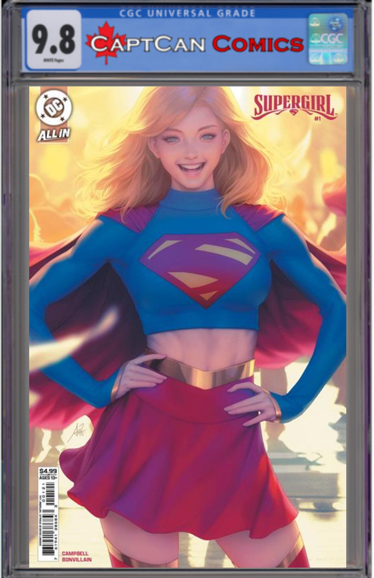 SUPERGIRL #1 CVR B STANLEY ARTGERM LAU CARD STOCK VAR