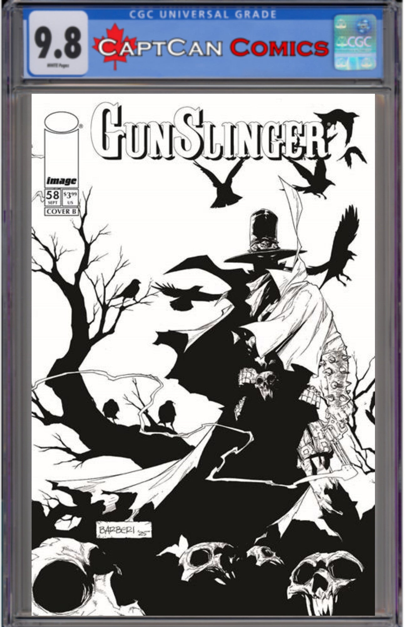 GUNSLINGER SPAWN #58 CVR B CARLO BARBERI B&W VAR