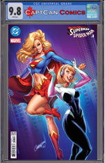 DC MARVEL SUPERMAN SPIDER-MAN #1 (ONE SHOT) CVR N J SCOTT CAMPBELL SUPERGIRL & SPIDER-GWEN CARD STOCK VAR thumbnail