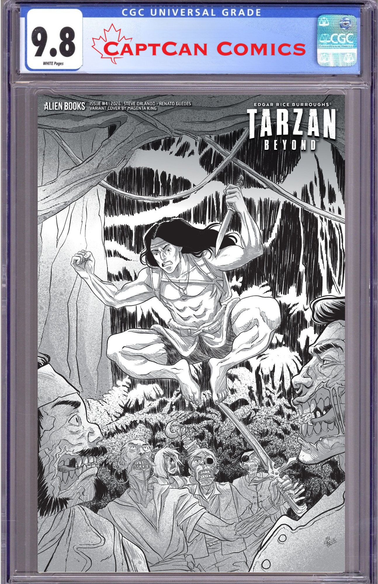 TARZAN BEYOND #4 VARIANT D (KING B&W)