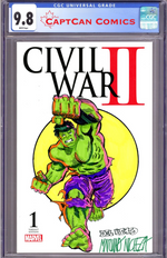 DF MARVEL COMICS COMMISSIONED COVER ART SIGNED AND REMARKED BY MARIANO NICIEZA AND JOE DELBEATO WITH A HULK SKETCH ALLOCATIONS MAY OCCUR thumbnail