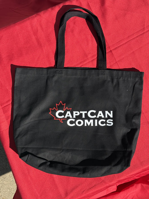 CaptCan Comics canvas tote, black