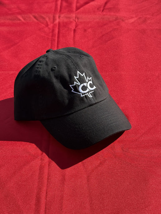 CaptCan CC maple dad hat, black