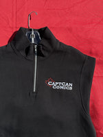 CaptCan Comics quarter zip, embroidered logo thumbnail