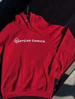 CaptCan Comics hoodie, red, front thumbnail