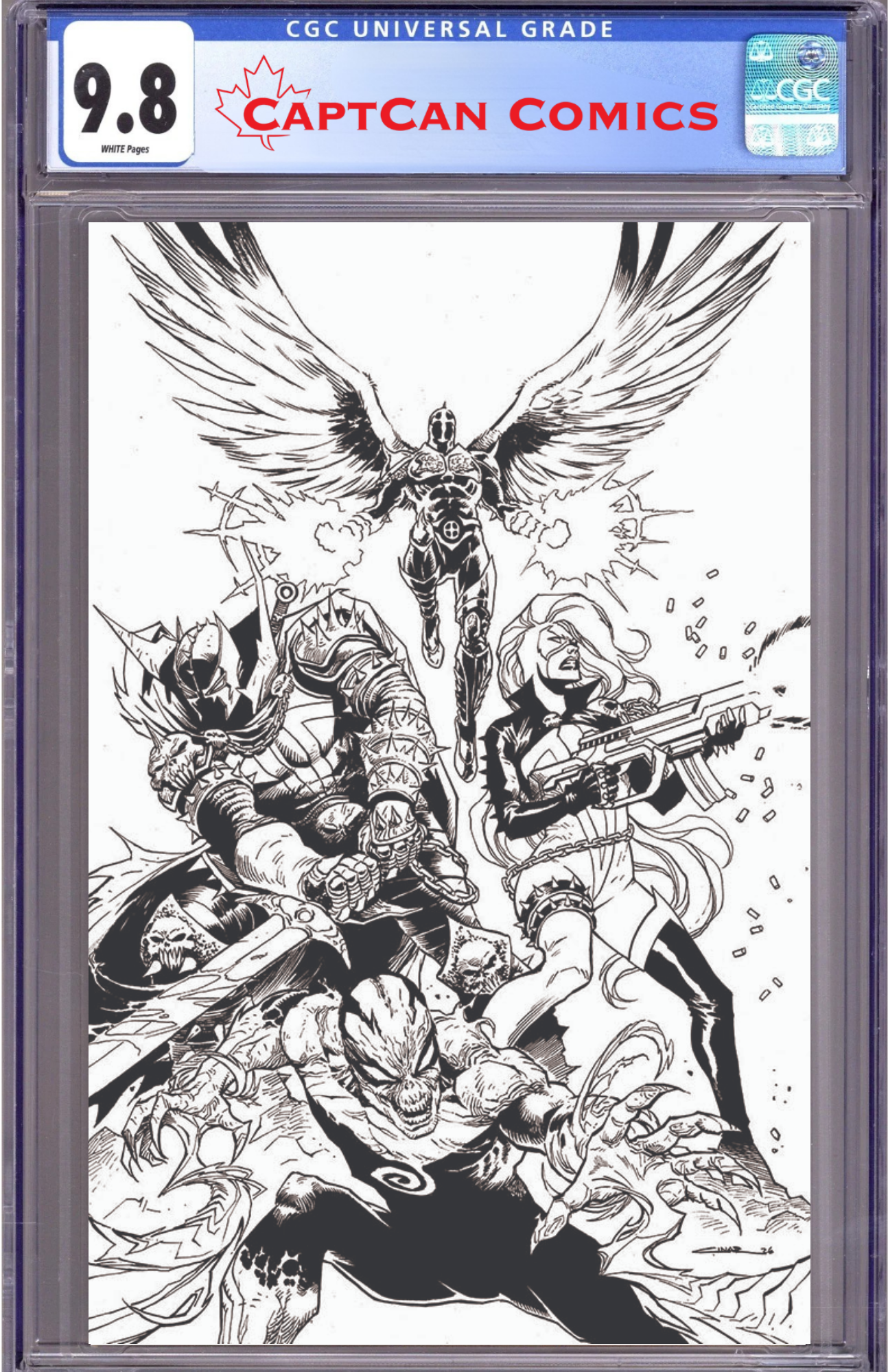SPAWN SCORCHED #56 CVR B YILDIRAY CINAR B&W VIRGIN VAR