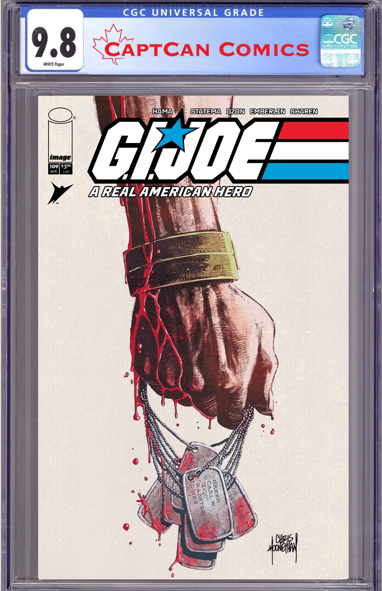 GI JOE A REAL AMERICAN HERO #109 HAMA FILES EDITION CVR B CHRIS MOONEYHAM VAR