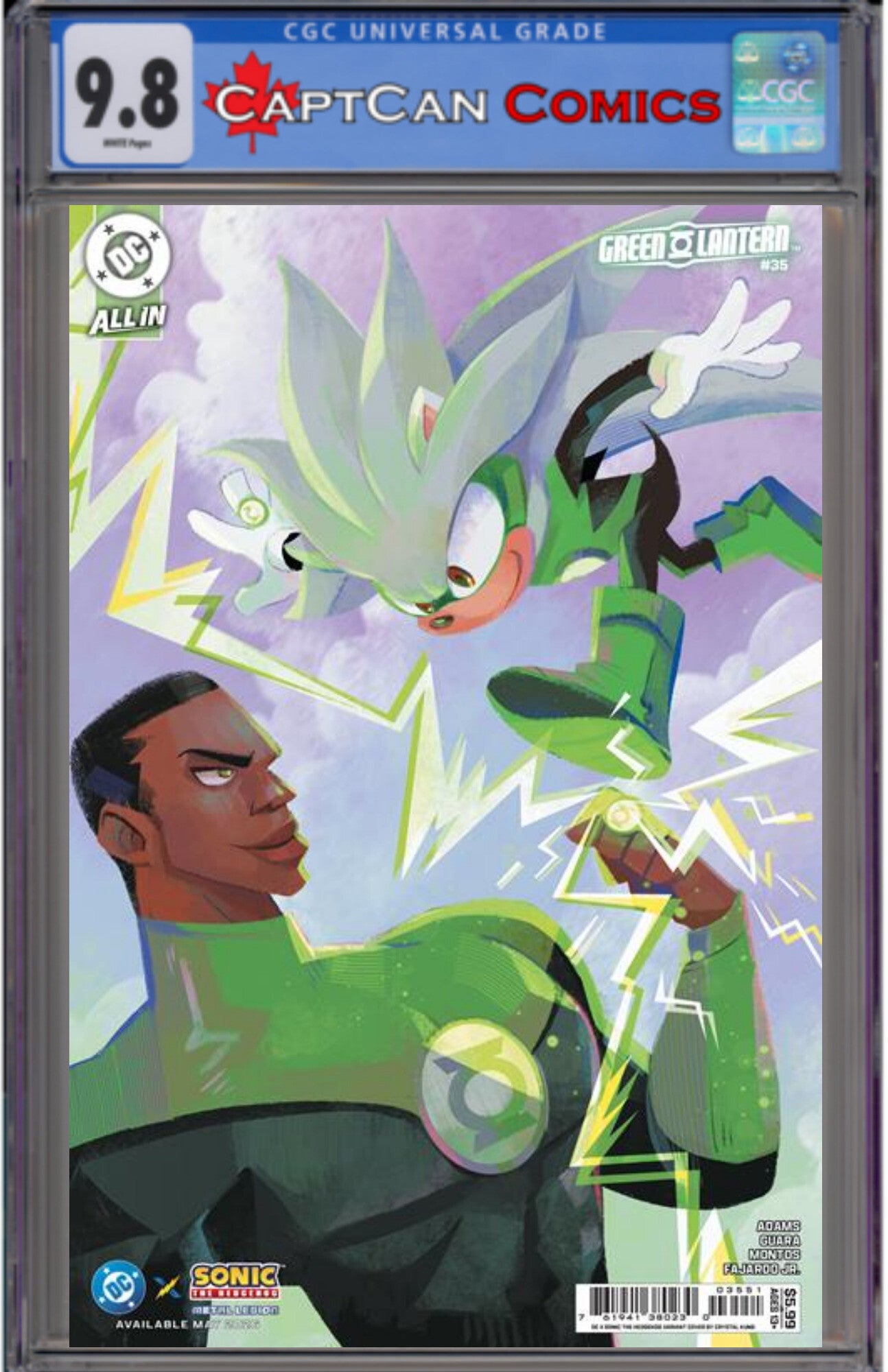 GREEN LANTERN #35 CVR E CRYSTAL KUNG DC X SONIC CARD STOCK VAR
