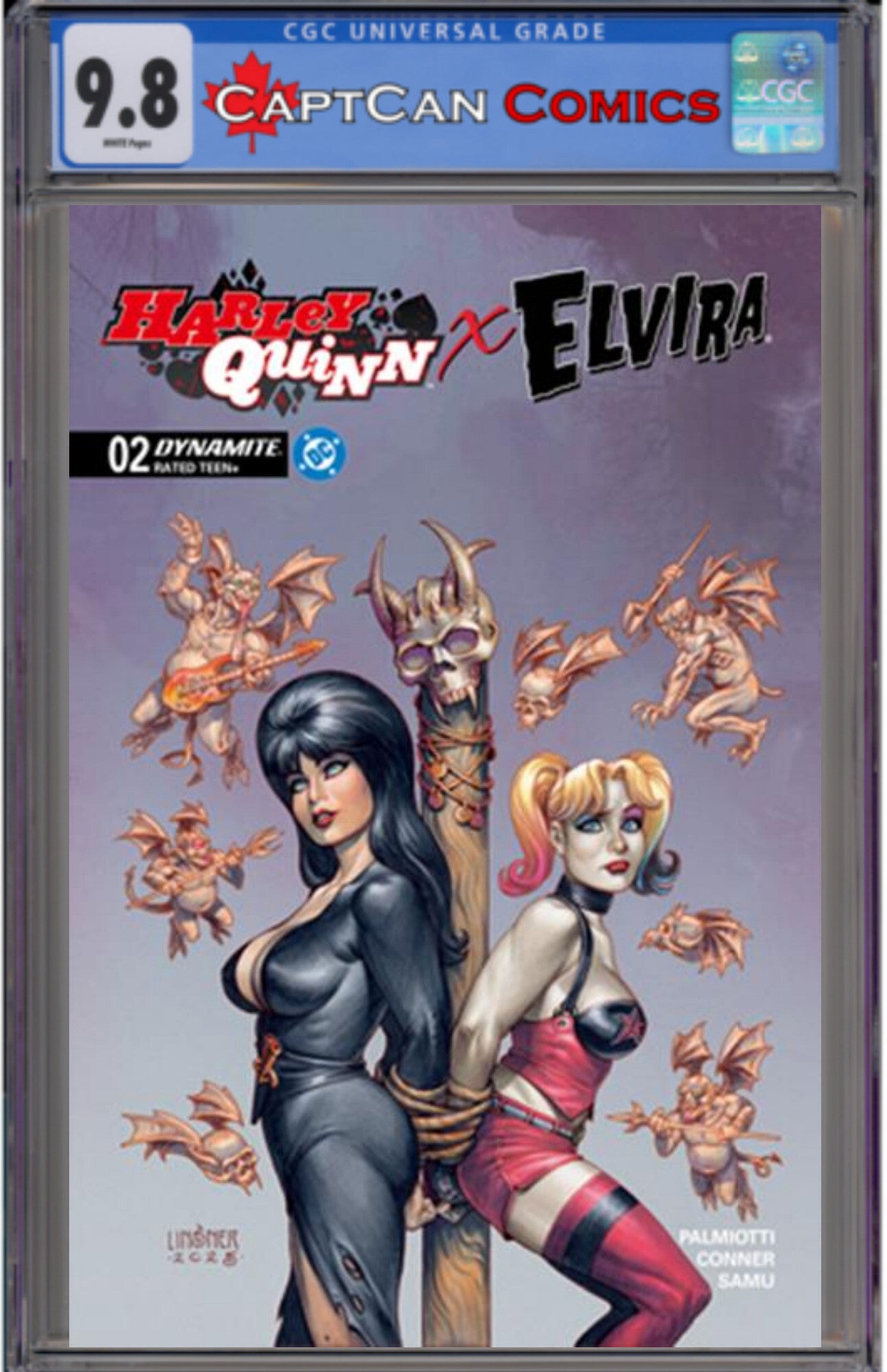 HARLEY QUINN X ELVIRA #2 CVR C JOSEPH MICHAEL LINSNER VAR
