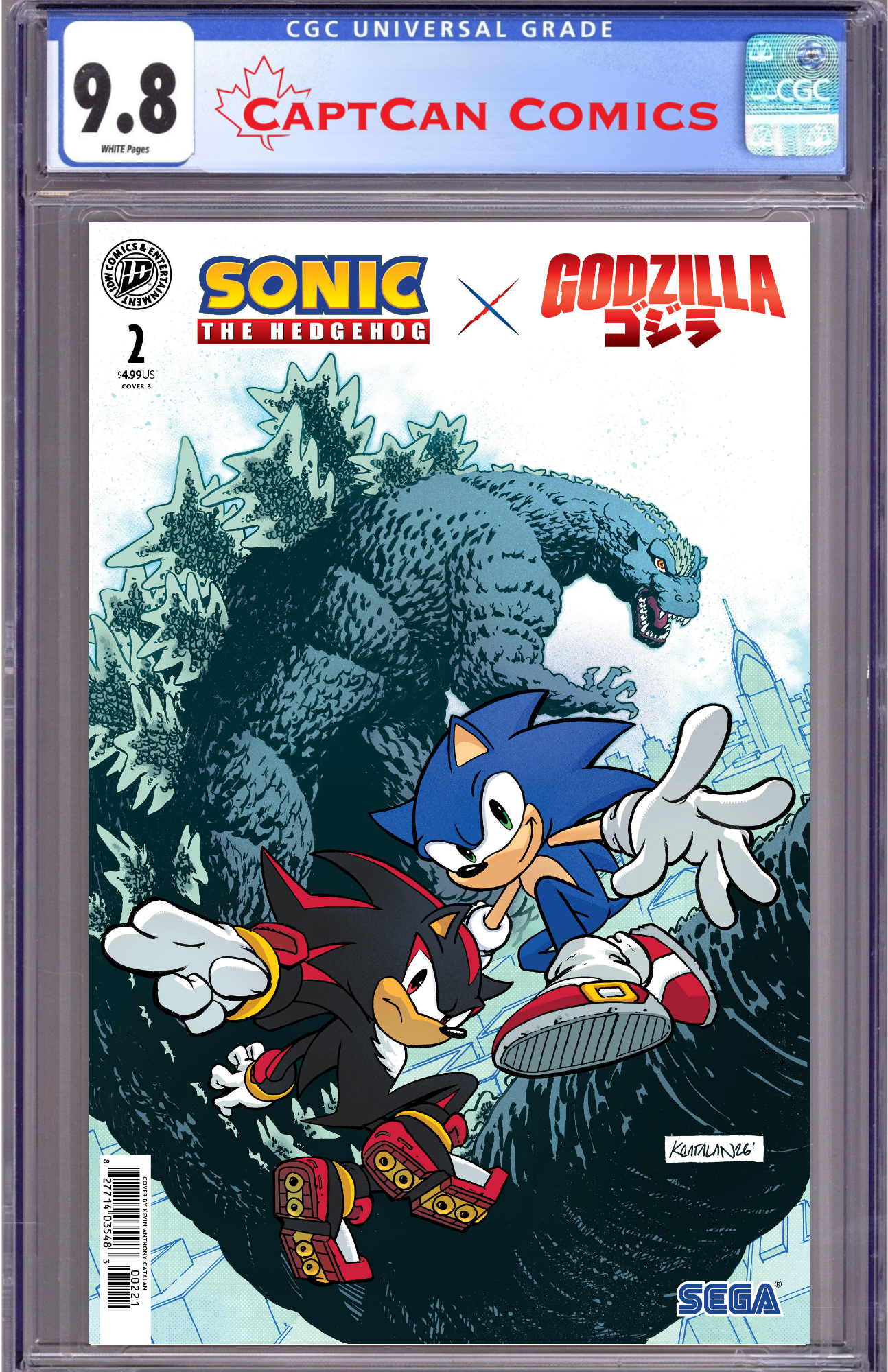 SONIC THE HEDGEHOG X GODZILLA #2 VARIANT B (CATALAN)