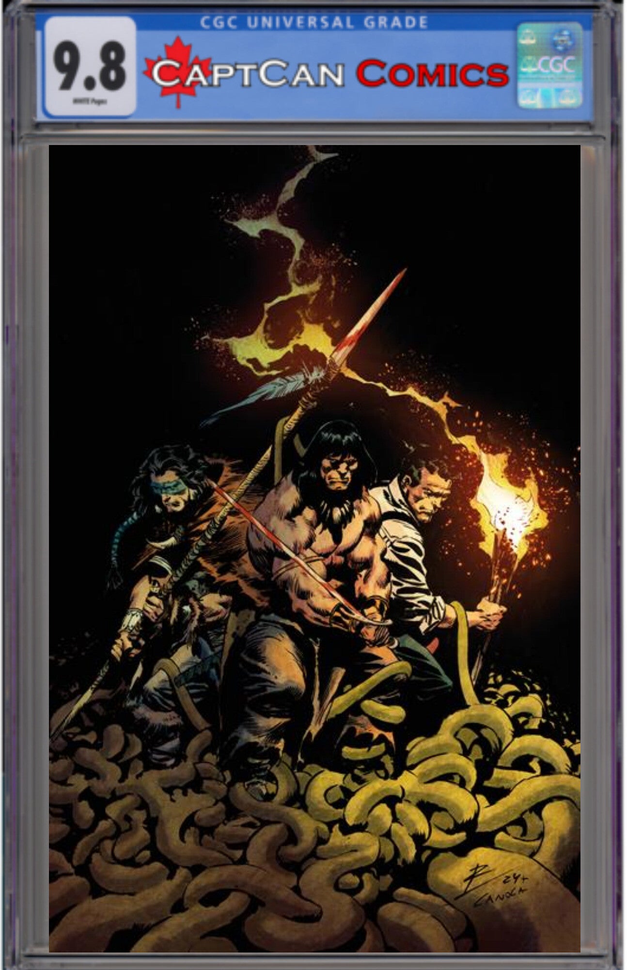CONAN THE BARBARIAN SCOURGE OF THE SERPENT #4 (OF 4) CVR D ROBERTO DE LA TORRE VIRGIN VAR (MR)