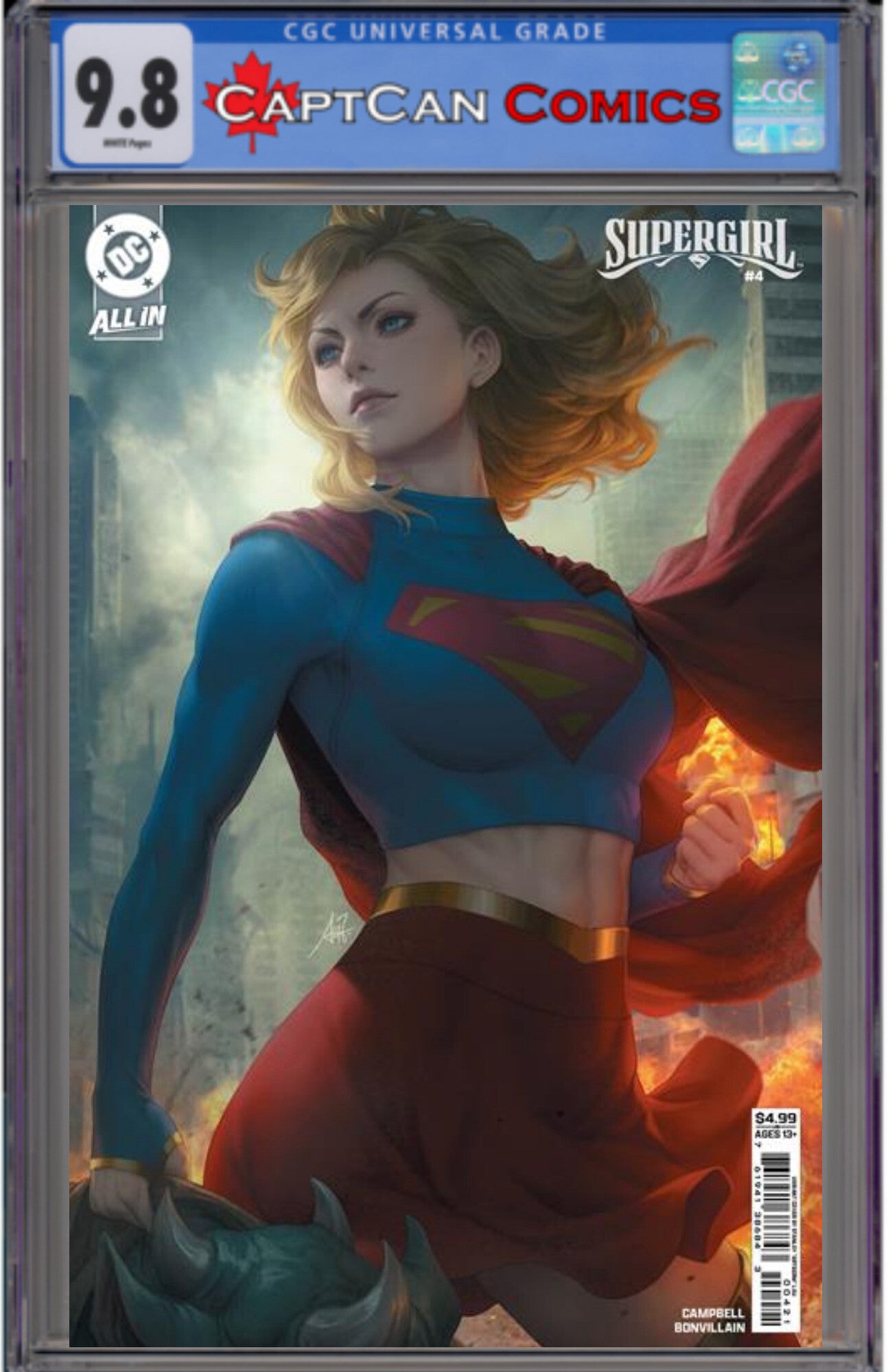 SUPERGIRL #4 CVR B STANLEY ARTGERM LAU CARD STOCK VAR