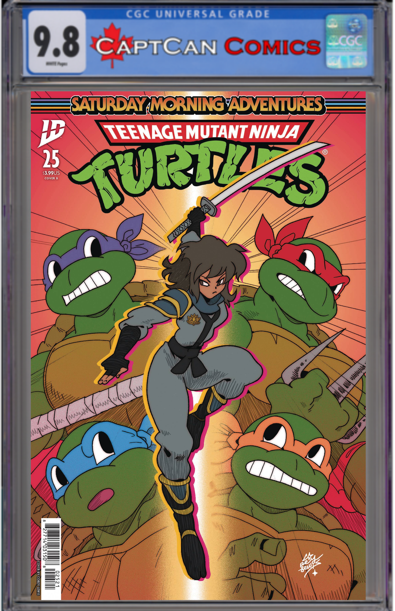 TMNT SATURDAY MORNING ADV #25 CVR B LEWIS