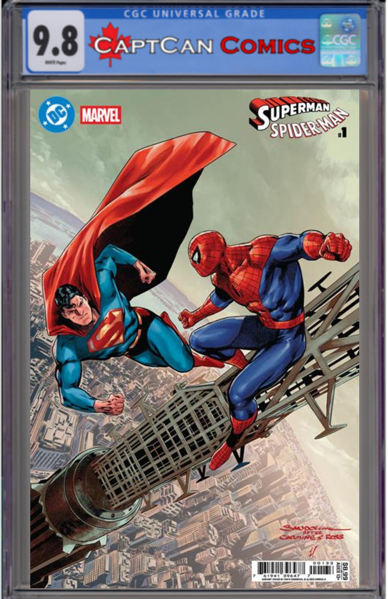DC MARVEL SUPERMAN SPIDER-MAN #1 (ONE SHOT) CVR S RAFA SANDOVAL CARD STOCK VAR