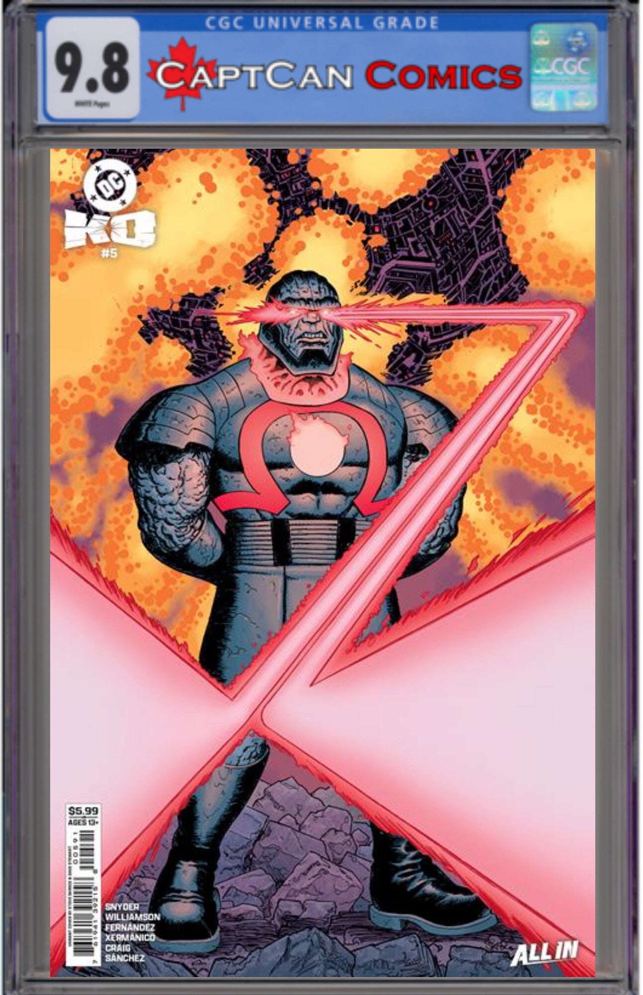 DC K.O. #5 (OF 5) CVR H STEVE SKROCE DARKSEID CARD STOCK VAR