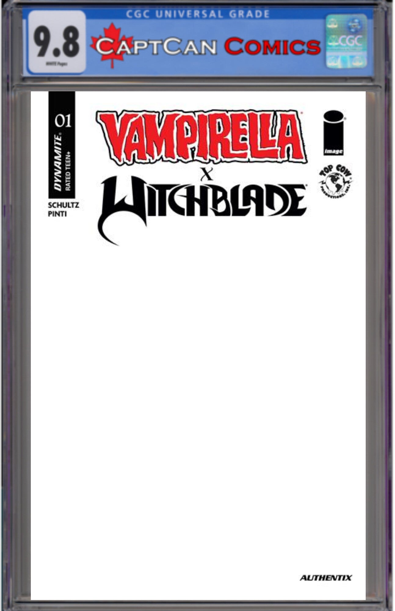 VAMPIRELLA X WITCHBLADE SPECIAL #1 (ONE SHOT) CVR F BLANK AUTHENTIX VAR