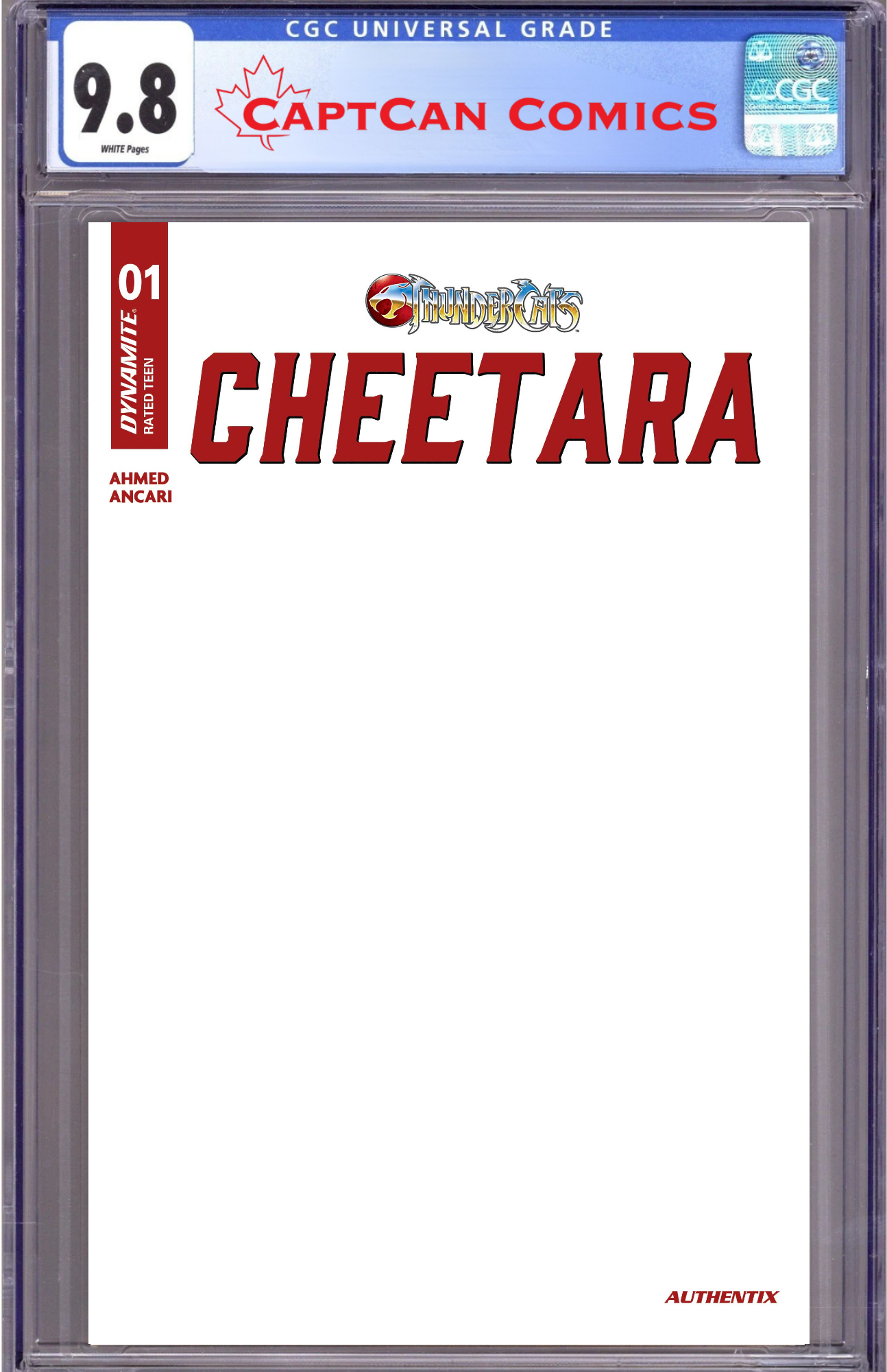 THUNDERCATS CHEETARA #1 CVR F BLANK AUTHENTIX VAR