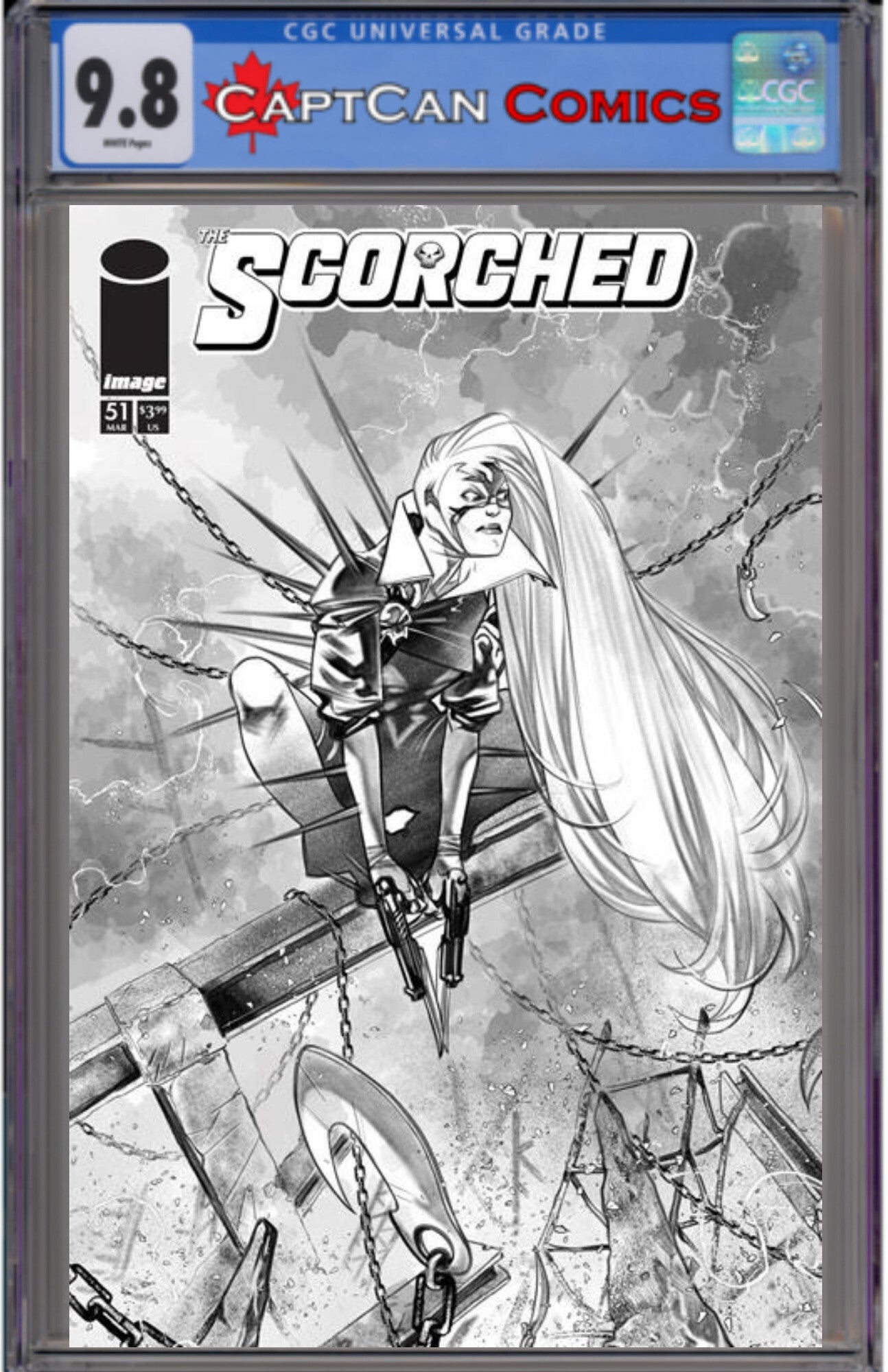 SPAWN SCORCHED #51 CVR B IG GUARA B&W VAR