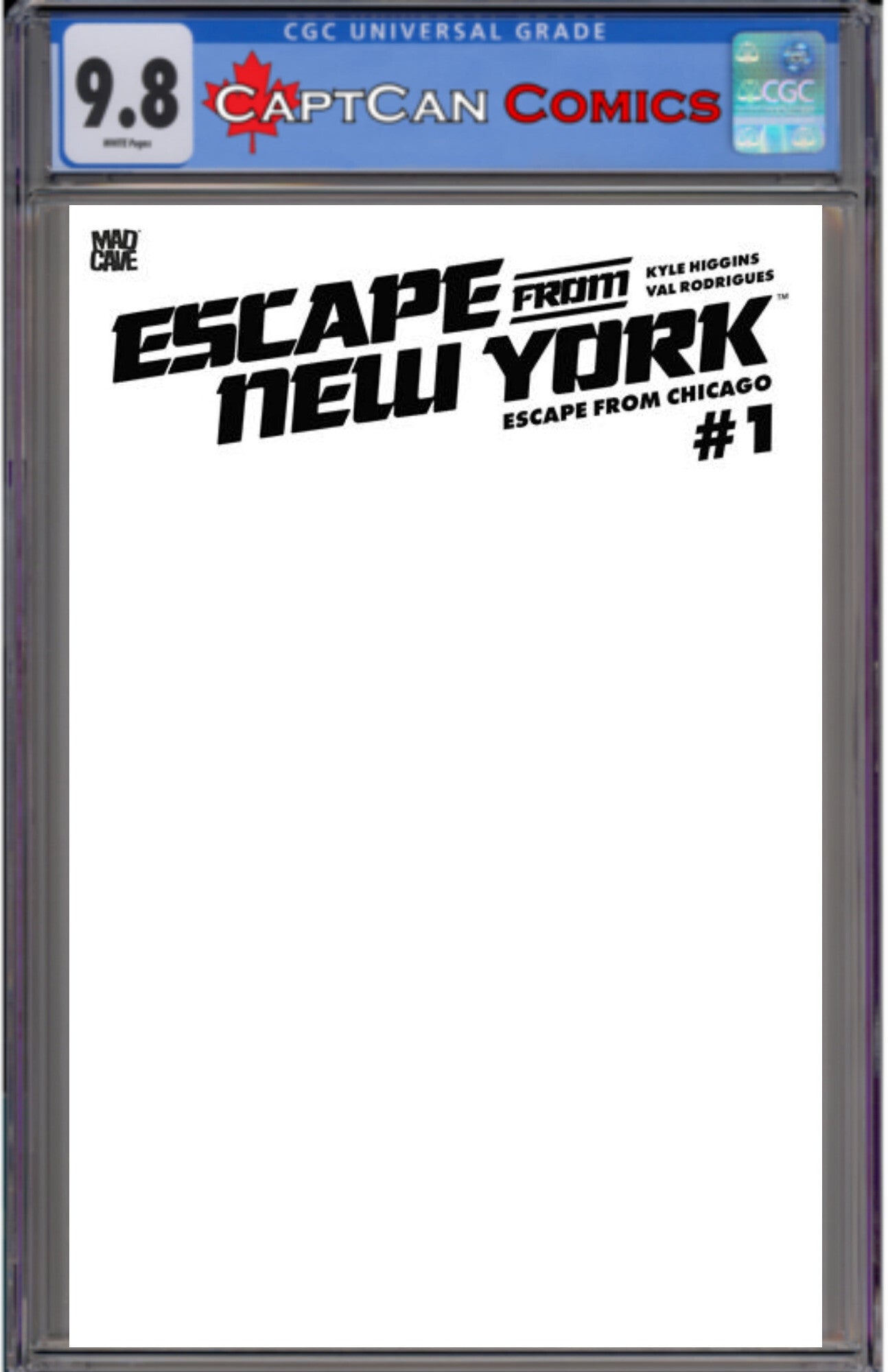 ESCAPE FROM NEW YORK ESCAPE FROM CHICAGO #1 CVR F BLANK SKETCH CARD STOCK VAR