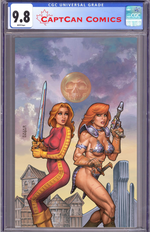 RED SONJA BARBARELLA #2 CVR F JOSEPH MICHAEL LINSNER METAL PREMIUM VAR thumbnail
