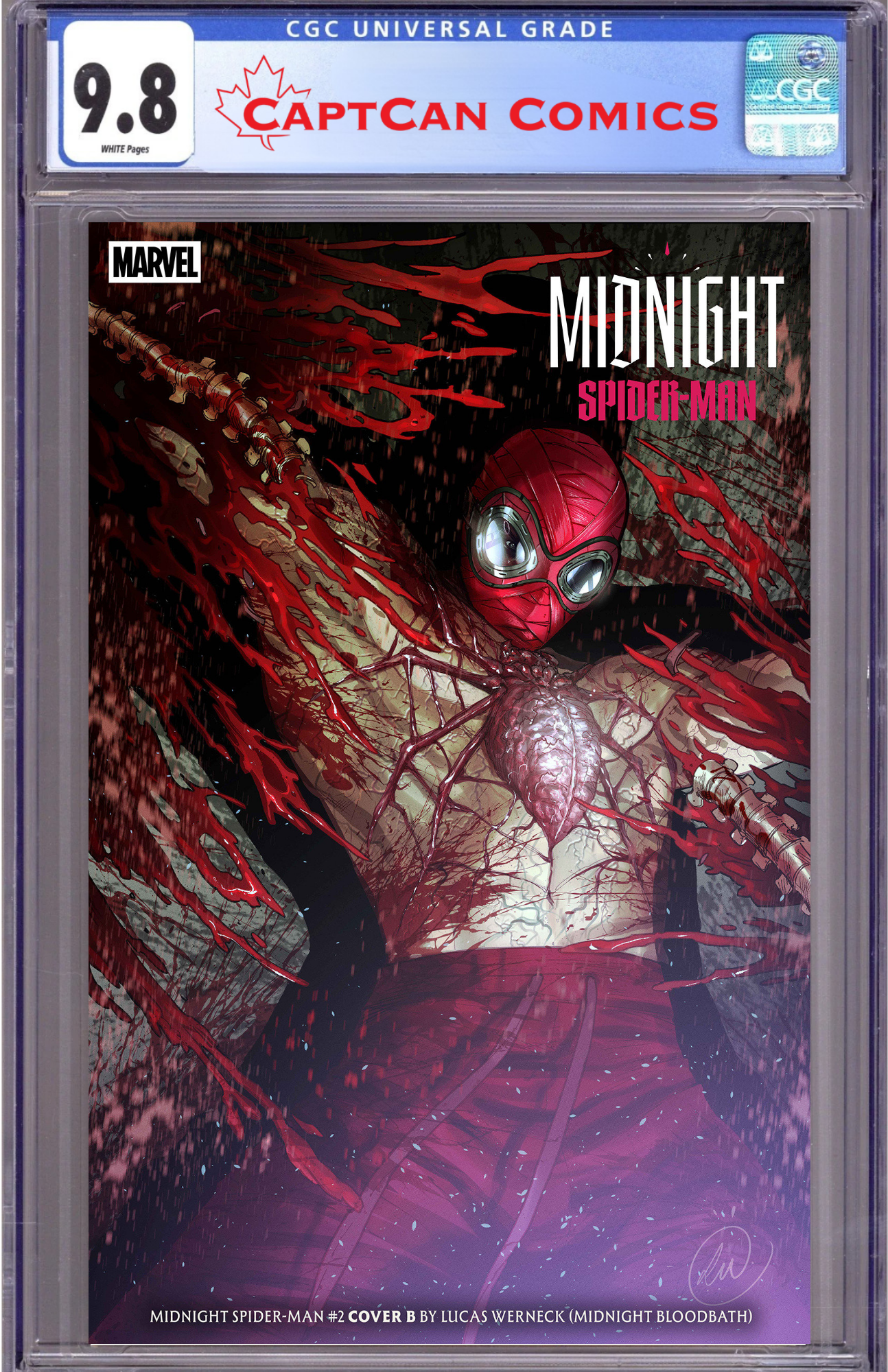 MIDNIGHT SPIDER-MAN #2 COVER B LUCAS WERNECK MIDNIGHT BLOODBATH VARIANT