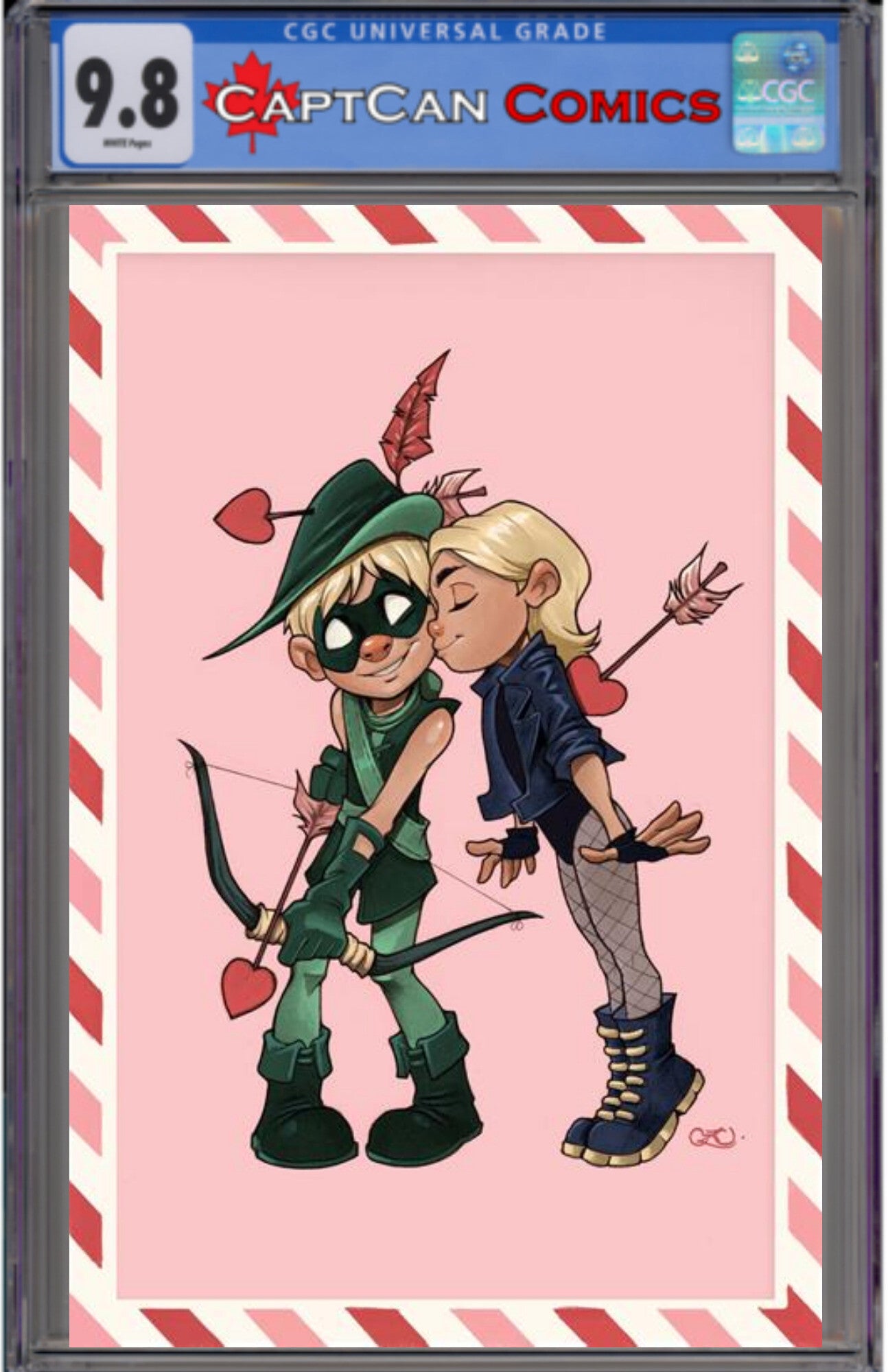 JUSTICE LEAGUE UNLIMITED #16 CVR F CHRISSIE ZULLO VALENTINES DAY CARD STOCK VAR (DC K.O.)