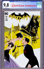 DF BATMAN #50 DF EXCLUSIVE VARIANT SIGNED AND REMARKED BY KEN HAESER WITH A BATMAN HEAD SKETCH thumbnail