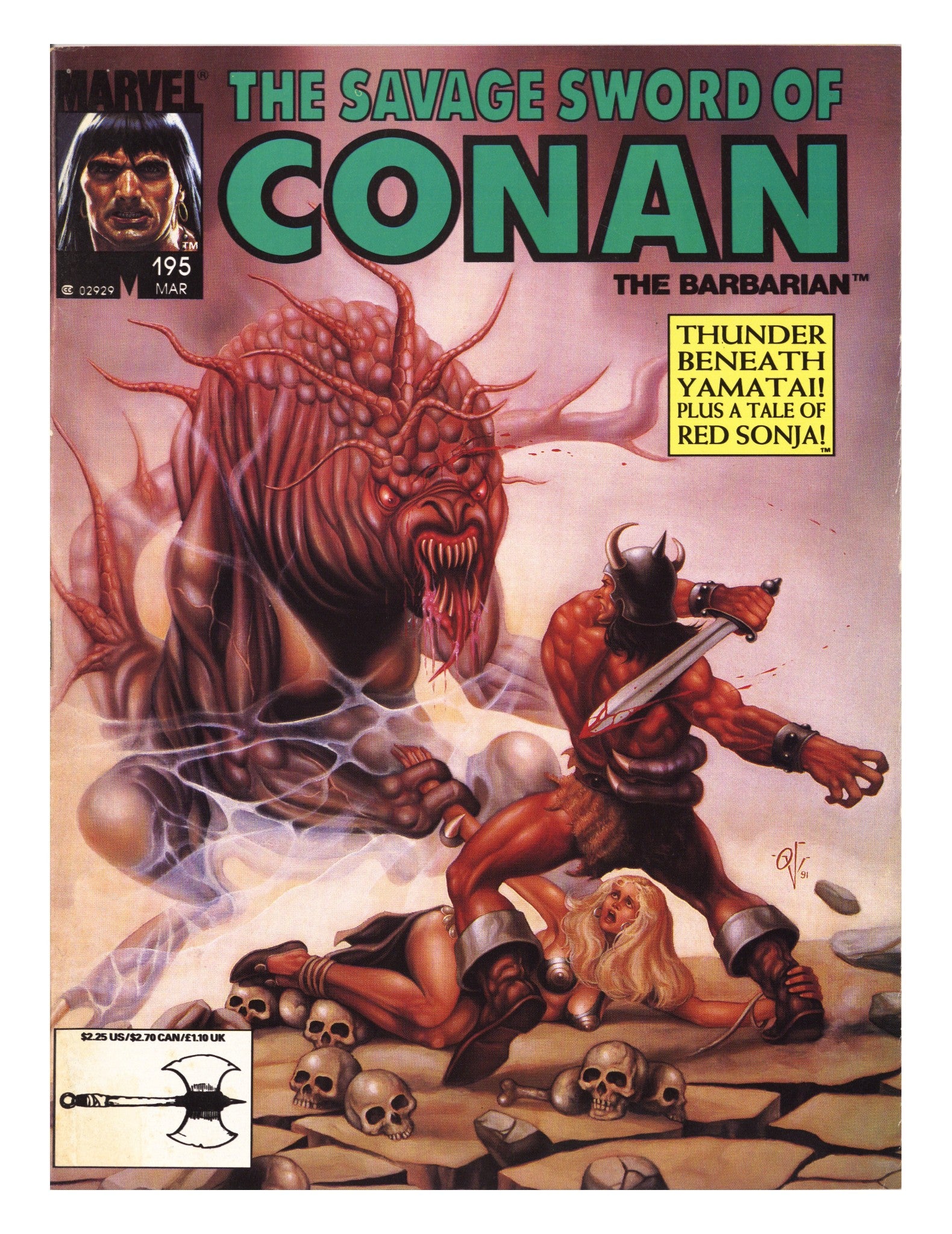 The Savage Sword of Conan Vol 1 195 Low Grade (1992) 