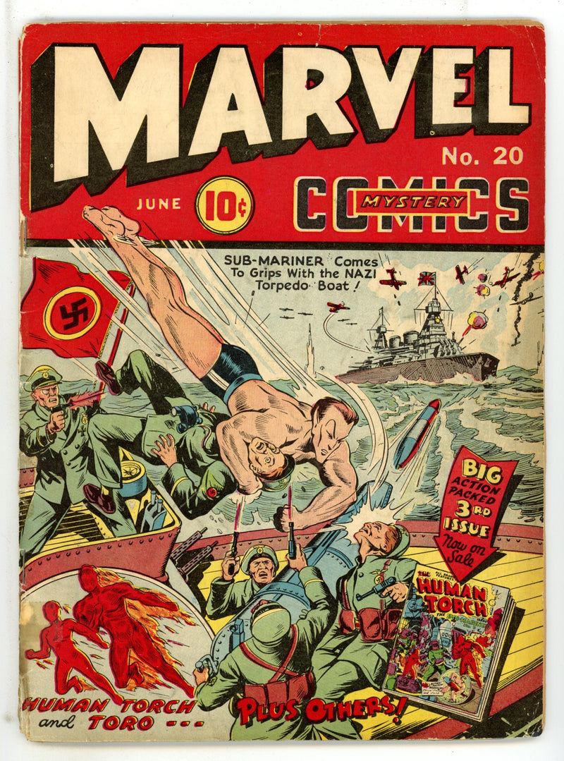 Marvel Mystery Comics 20 GD (2.0) Trimmed, 5 Wraps Married (1941) 