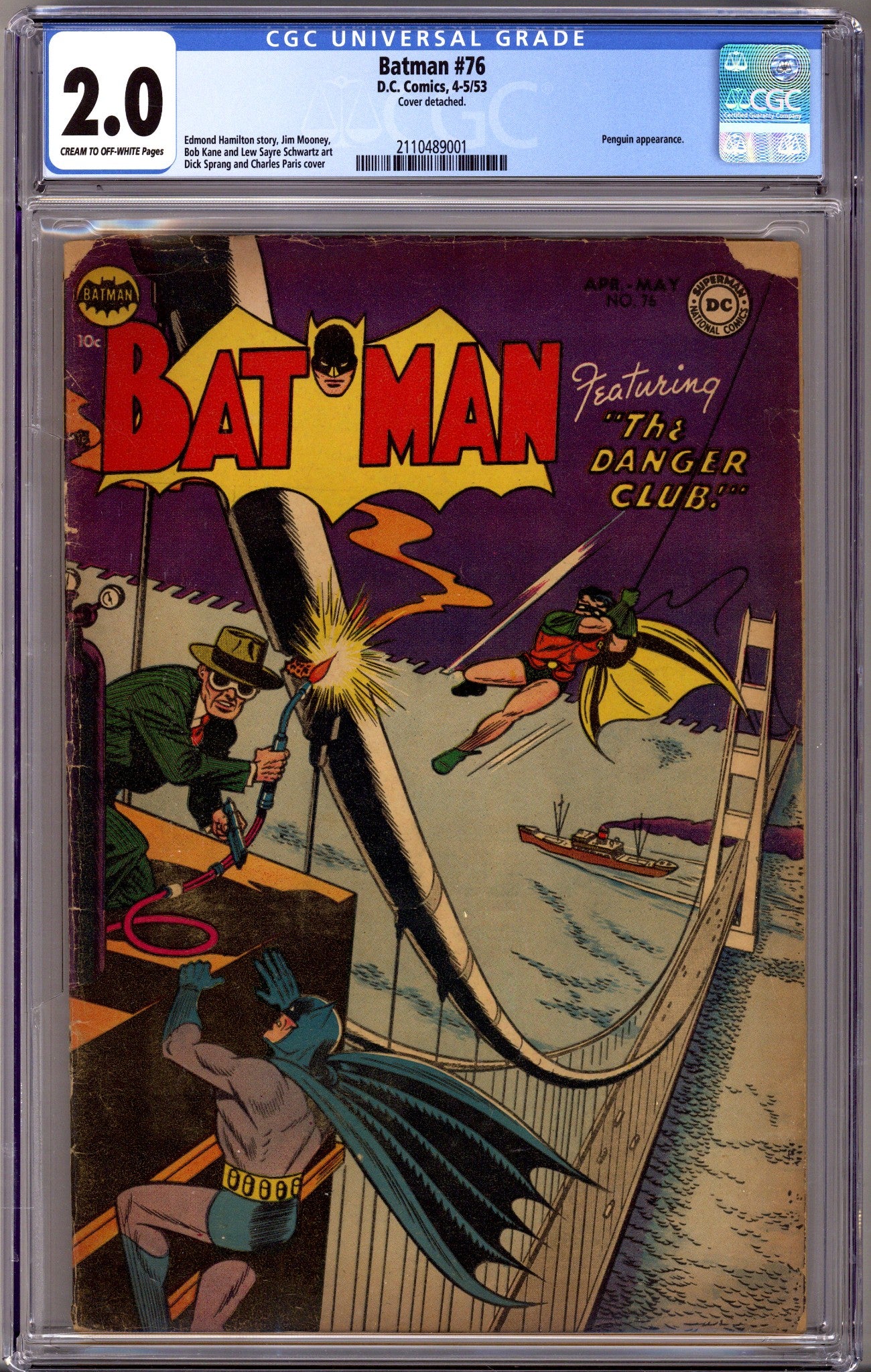 Batman Vol 1 76 CGC 2.0 (GD) (1953)