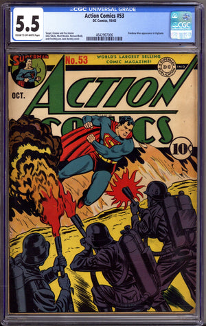Action Comics Vol 1 53 CGC 5.5 (FN-) (1942)