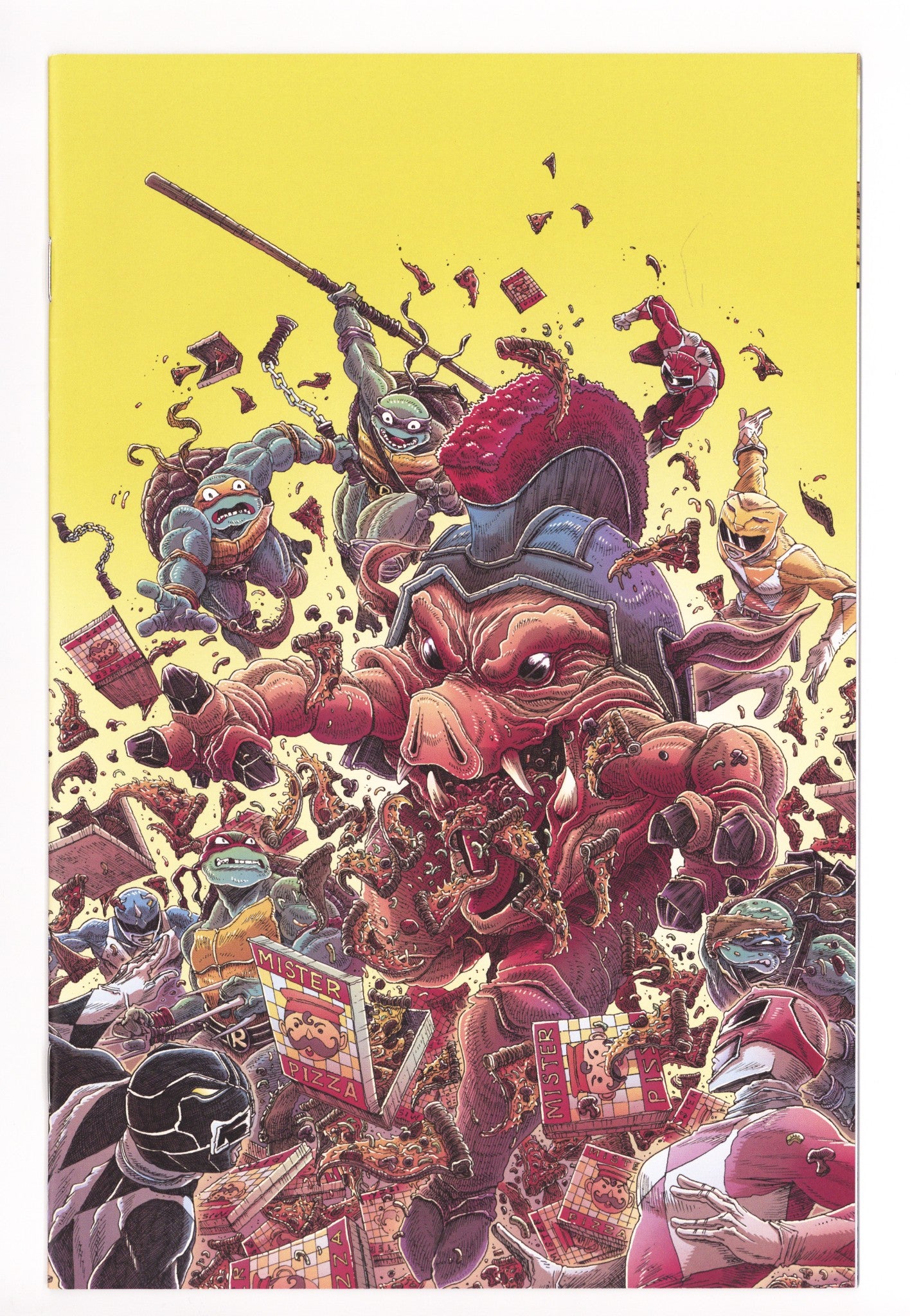 Mighty Morphin Power Rangers / Teenage Mutant Ninja Turtles Vol 3 1 VF+ (8.5) (2025) Stokoe Virgin Incentive Variant 