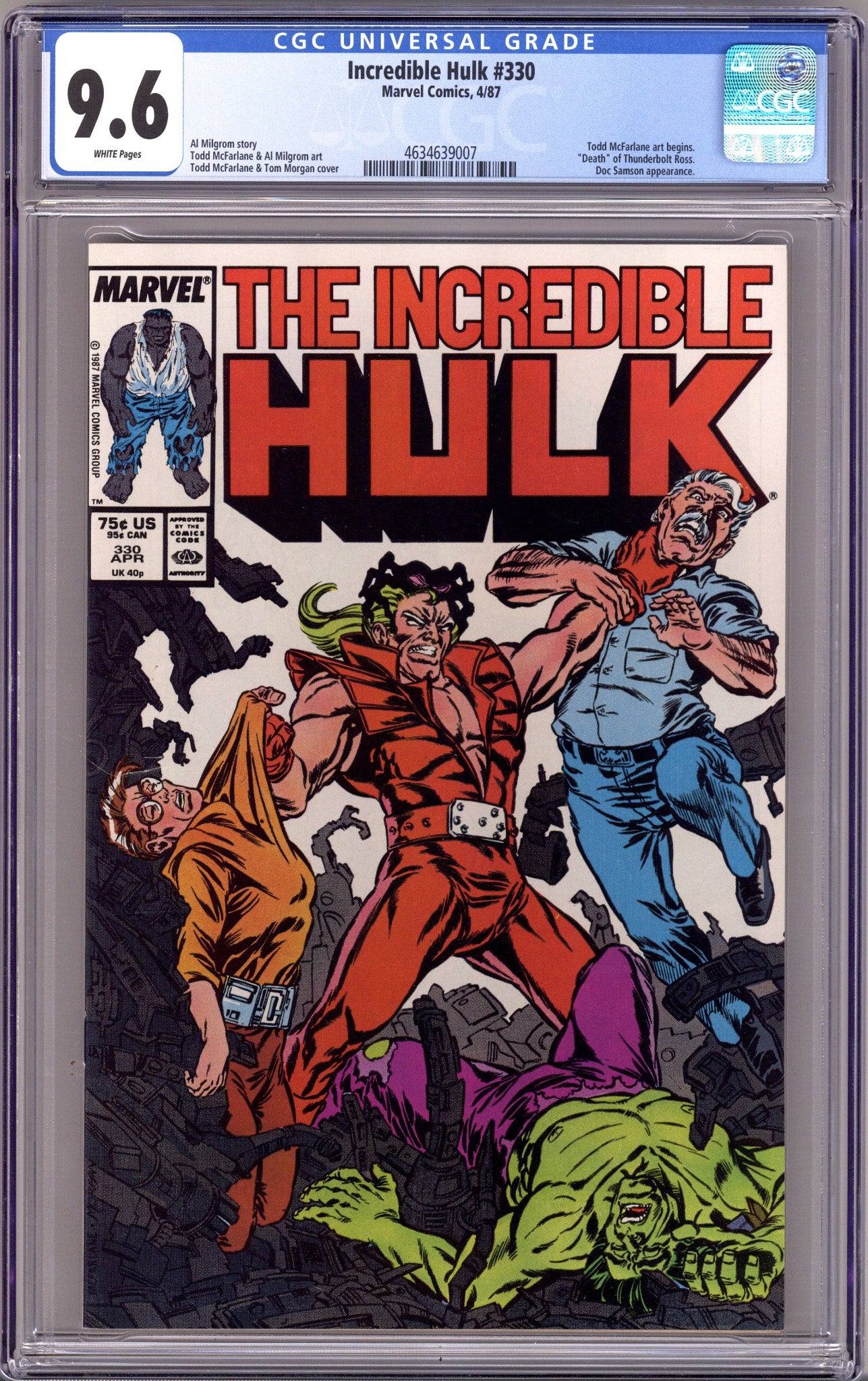 The Incredible Hulk Vol 1 330 CGC 9.6 (NM+) (1987) 