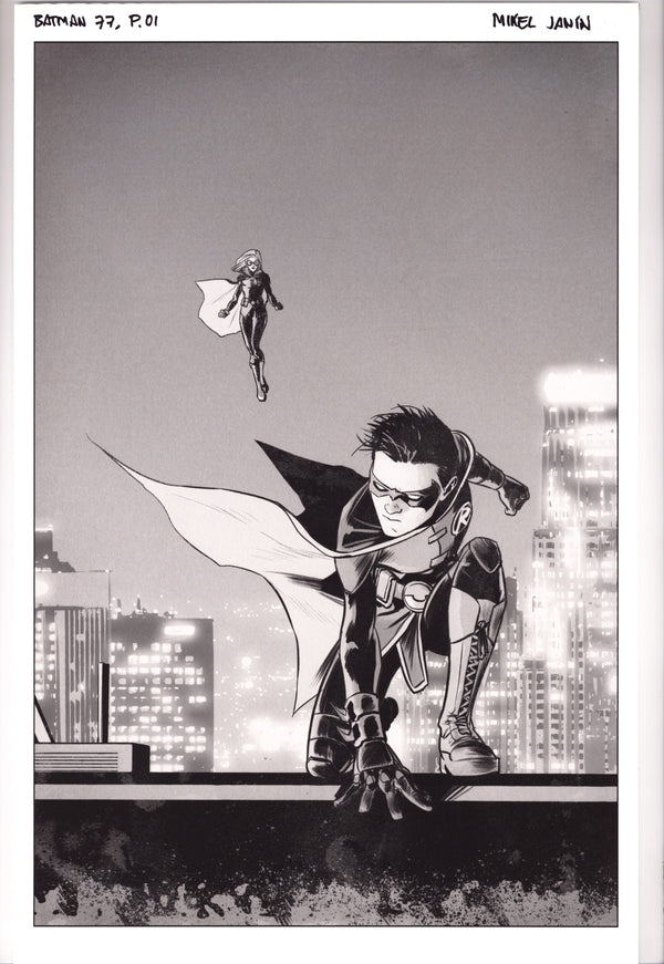 Batman Vol 3 77 Fine Art Monoprint: Page #1 (2019) Signed x1 Mike Janin