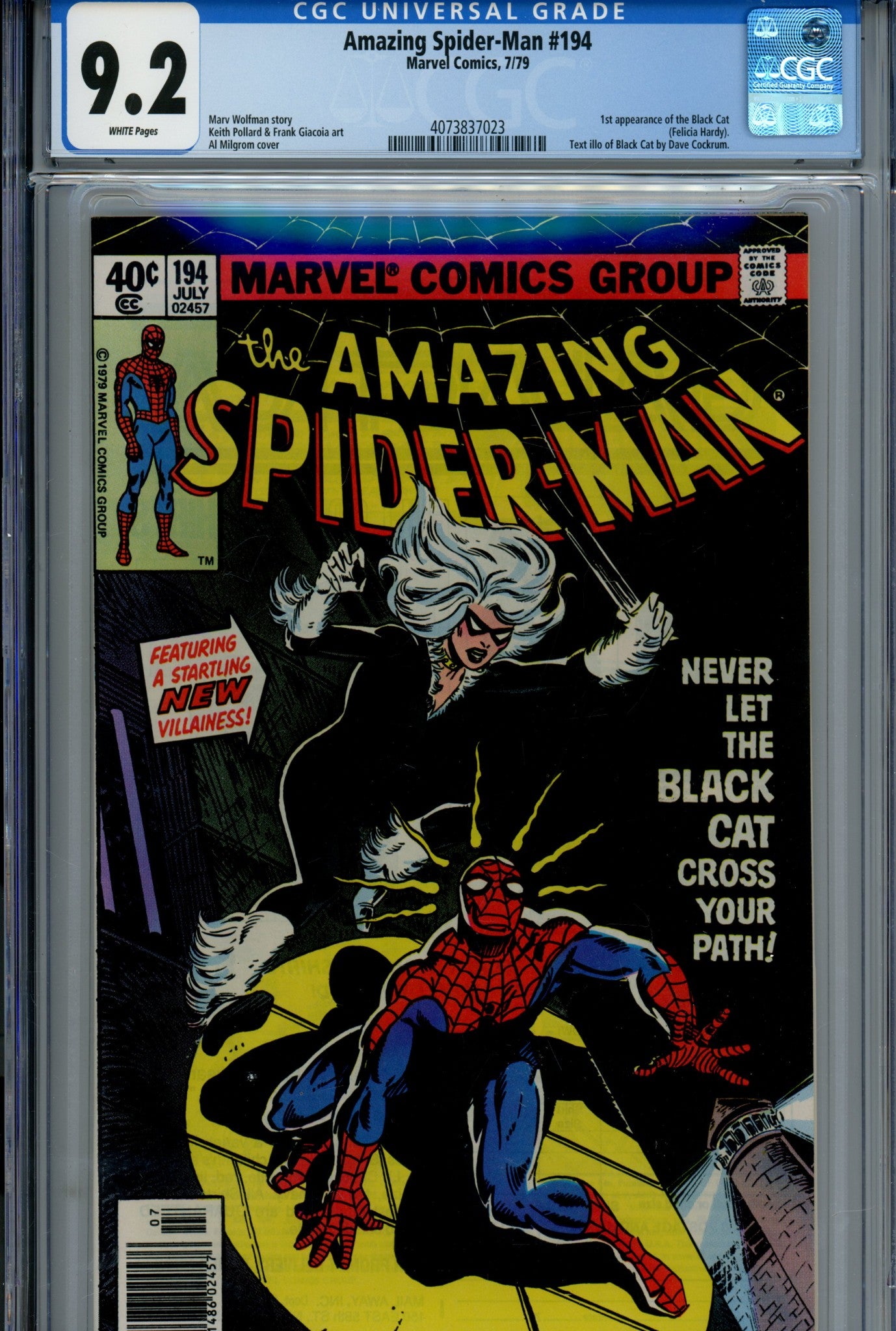 The Amazing Spider-Man Vol 1 194 Newsstand CGC 9.2 (1979)